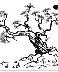 Пескоструйный рисунок Дерево 318